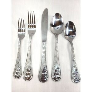 4 Cambridge Snowman Frost 5 piece place setting